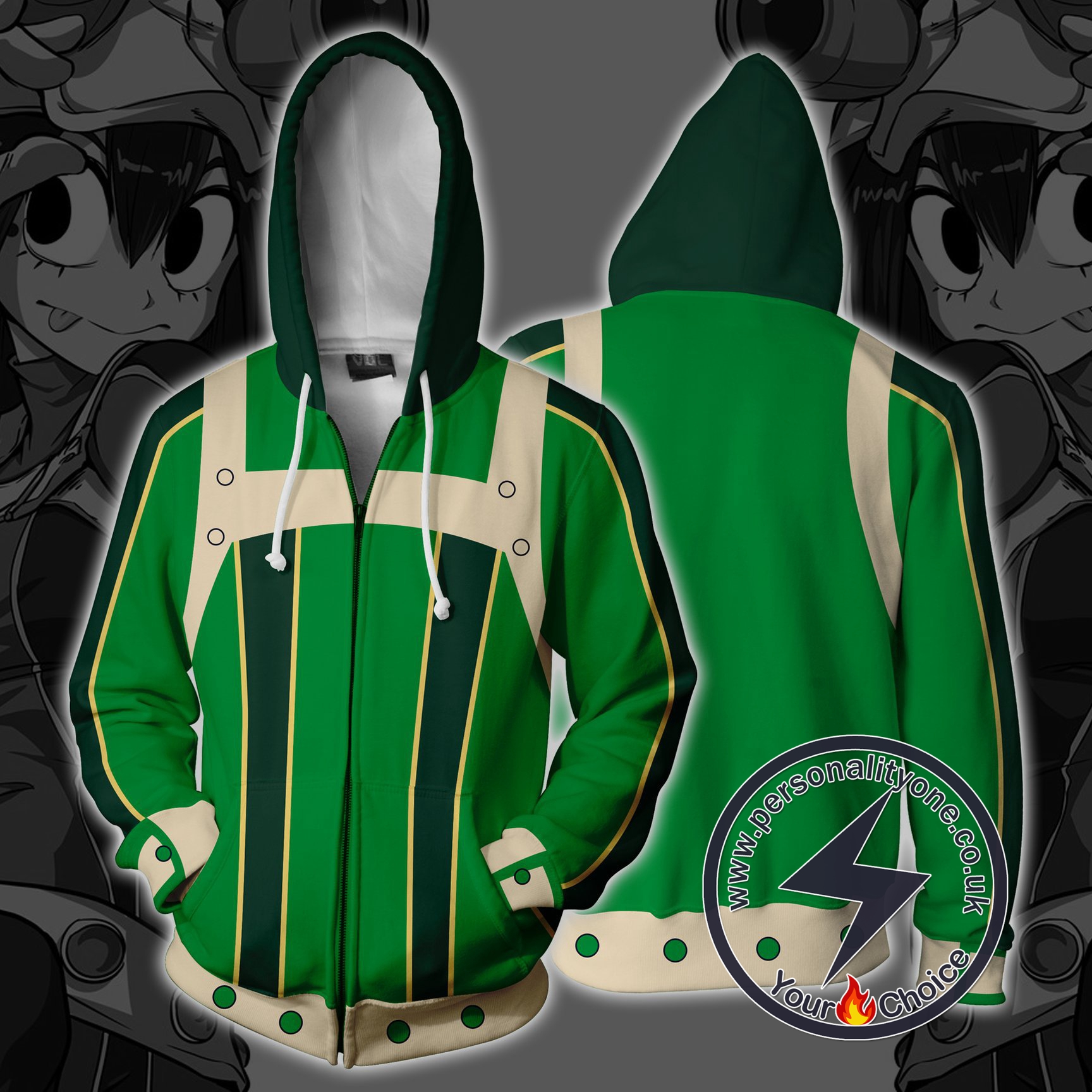 My Hero Academia Tsuyu Asui Zip Up Hoodie Jacket